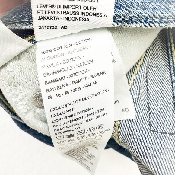 Levi's Low Pro Straight Denim Jeans Ripped Knees Med Wash Size 31 - Picture 6 of 9